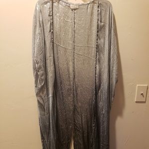 Free People Silver Metallic Ombre Festival Kimono